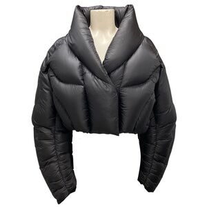ENTIRE STUDIOS PUPIL BLACK CROPPED PUFFER JACKET